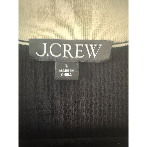 J Crew contrast black mini-sweater dress in supersculpt yarn size L Old Money - Picture 6 of 11